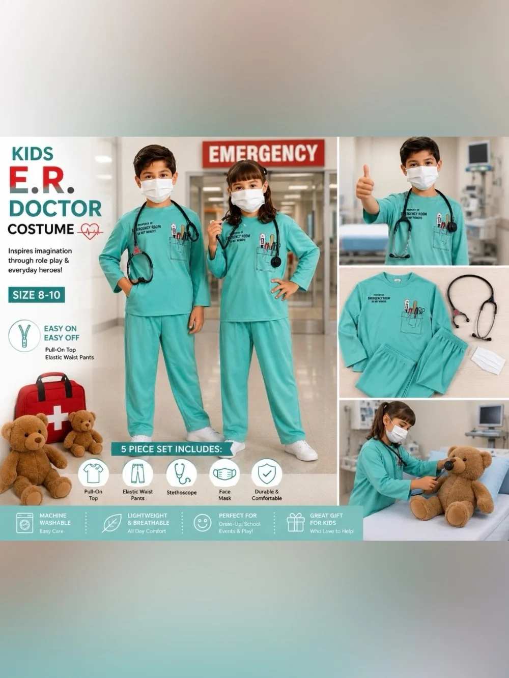 Adorable Kids ER Doctor Costume